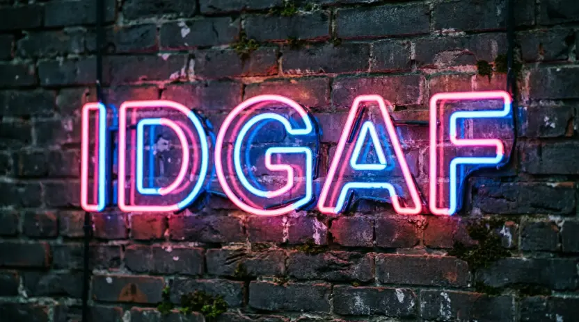 what does idgaf mean in text